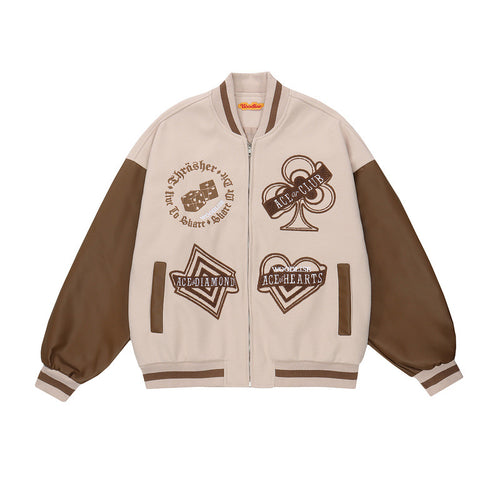 Men's Loose Stitching Baseball Uniform High Street Jacket