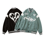 Love Towel Embroidery Ins Wind Korean Style High Street Loose Jacket