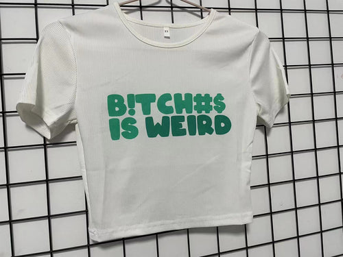 Letter Print Short Sleeves