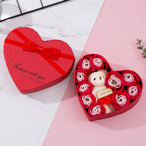 Heart-shaped Rose Red Gift Box