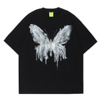 Butterfly Print Loose Short Sleeve T Shirt