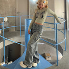 American Vibe Retro Street Jeans Female