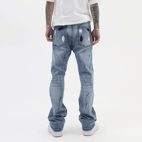 Graffiti Holes Street Casual Straight Leg Pants