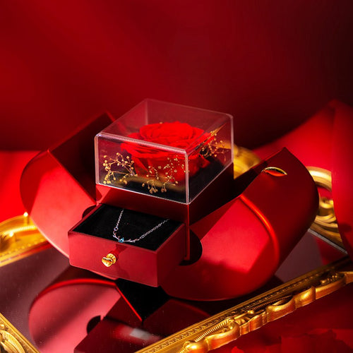 Jewelry Box Red Flower