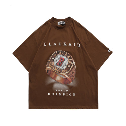 Trendy Loose Shoulder Round Neck Short Sleeves