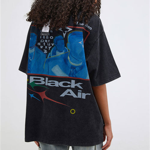 Street Tide Brand Men's Clothing Fun Printing Individual Short-sleeved T-shirt