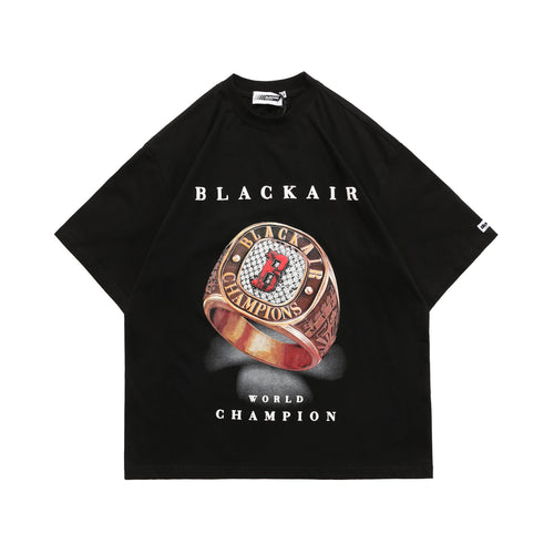 Trendy Loose Shoulder Round Neck Short Sleeves