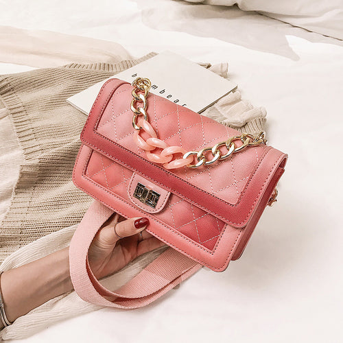 Small fragrance rhombic gradient chain shoulder