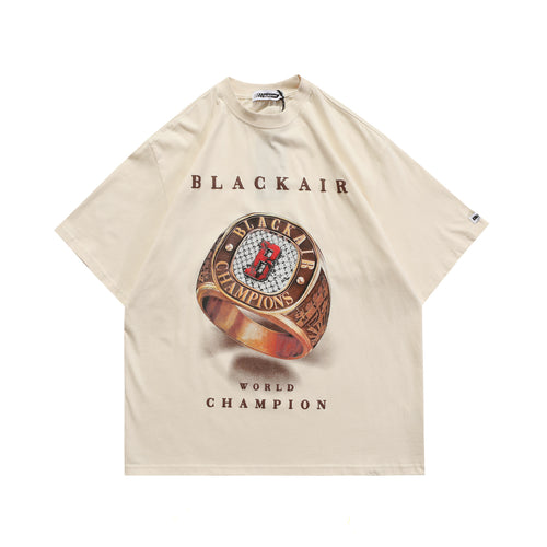 Trendy Loose Shoulder Round Neck Short Sleeves