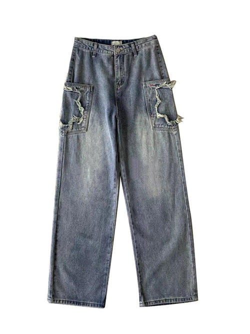 American Vibe Retro Street Jeans Female