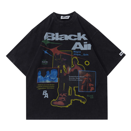 Street Tide Brand Men's Clothing Fun Printing Individual Short-sleeved T-shirt