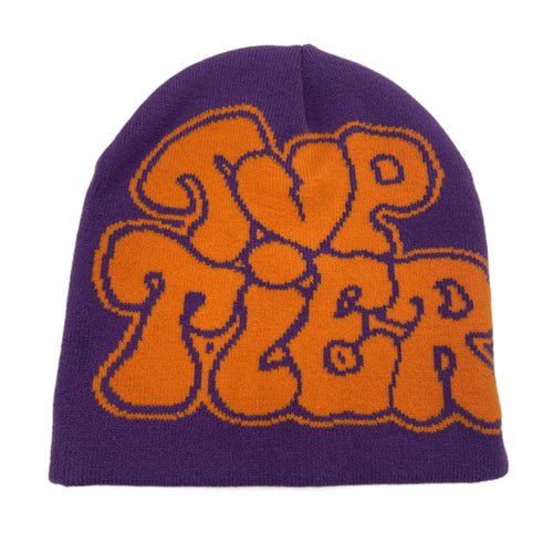 Sleeve Cap Multi-color Letters Wool Knitting