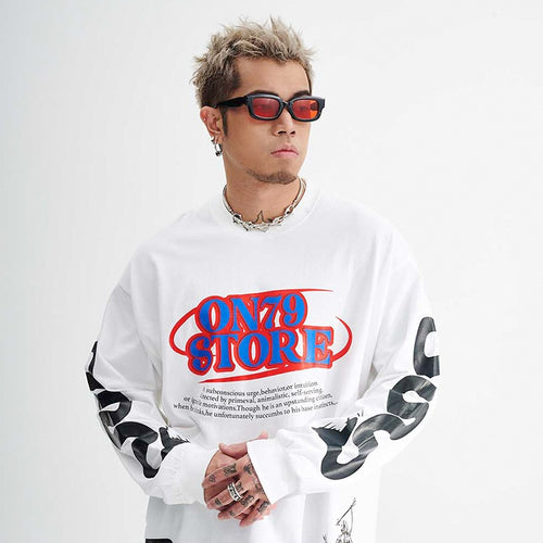 Autumn Loose American Street Round Neck Top Clothes