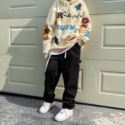 Versatile Panel Straight Leg Solid Street Cargo Pants