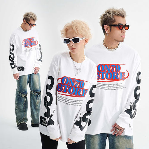 Autumn Loose American Street Round Neck Top Clothes