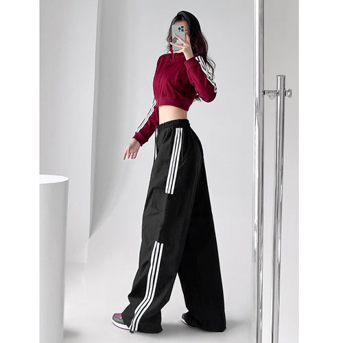 Three Bar Wide Leg Cargo Pants