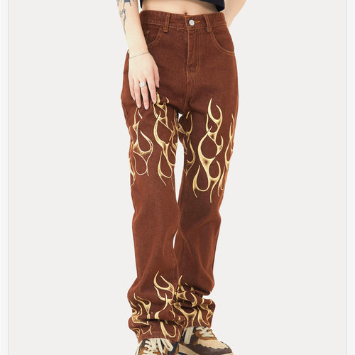 Street Women's Fashion Brand Autumn Straight Jeans