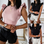Round Neck Short Sleeve Top