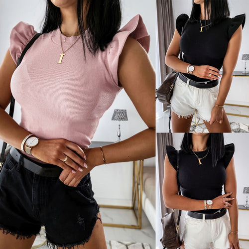 Round Neck Short Sleeve Top