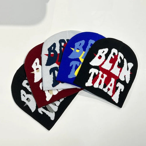 Warm Hip Hop Letters Knitted Hat
