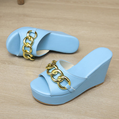 Gold Chain Shoes High Heel