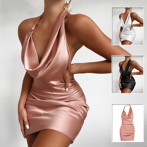 Satin Party dress Backless