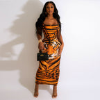 Slim Fit Leopard Two Piece Nightclub Suit