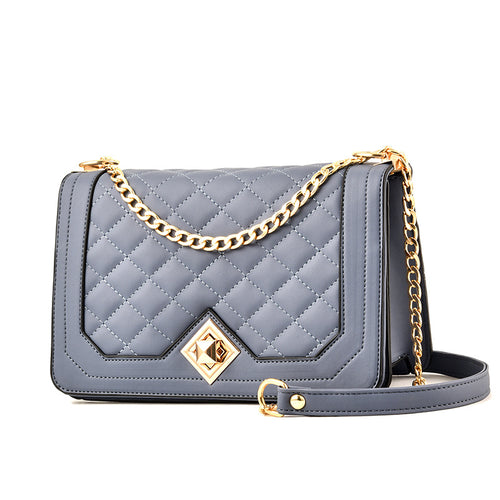 Diagonal Cross-Embroidered Handbags