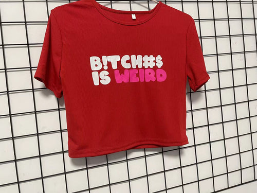 Letter Print Short Sleeves