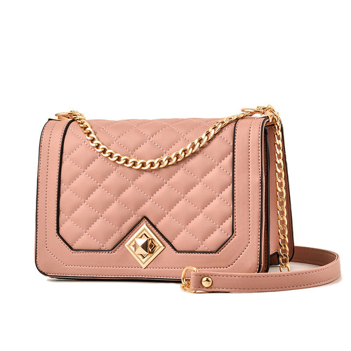 Diagonal Cross-Embroidered Handbags