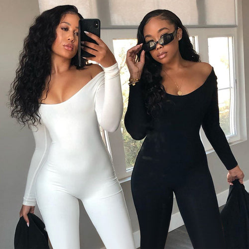 Long Sleeve Slim Fit Hip Lift Jumpsuit
