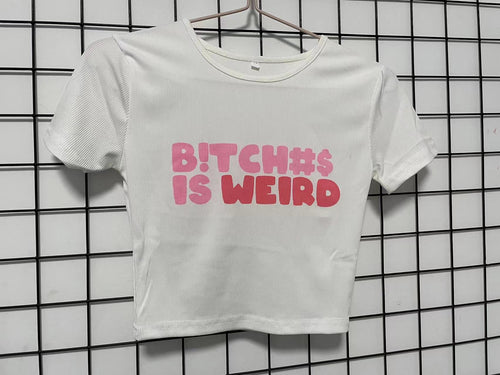 Letter Print Short Sleeves