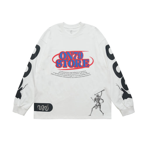 Autumn Loose American Street Round Neck Top Clothes