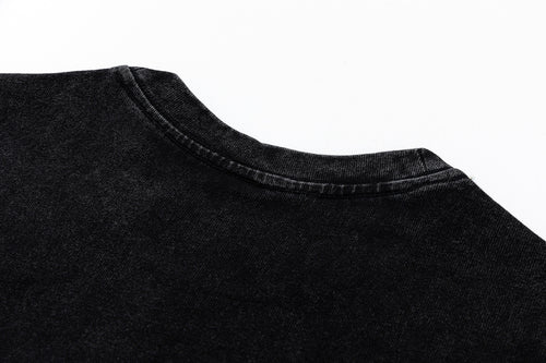 Letter Short Sleeve Doberman Pinscher Printed T-shirt