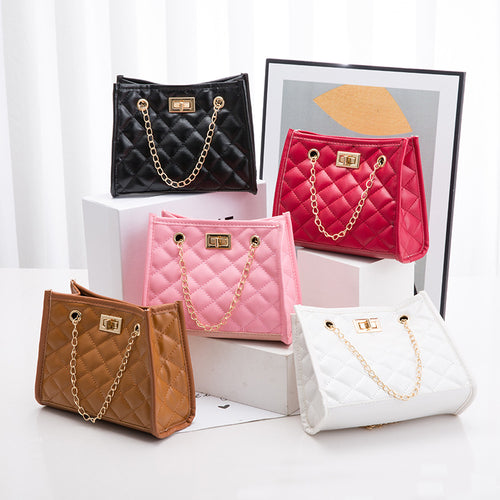 Mini Chain Shoulder Bags Rhombus Sewing