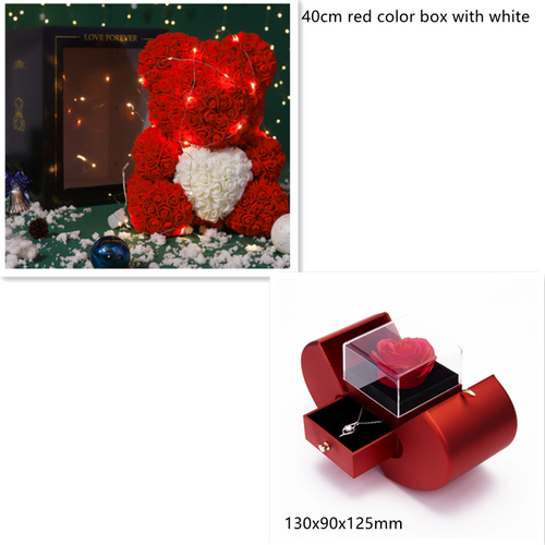 Rose Bear Eternal Flower + Gift Box