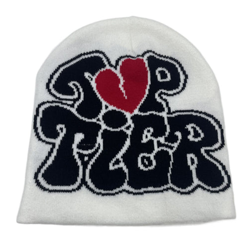 Sleeve Cap Multi-color Letters Wool Knitting