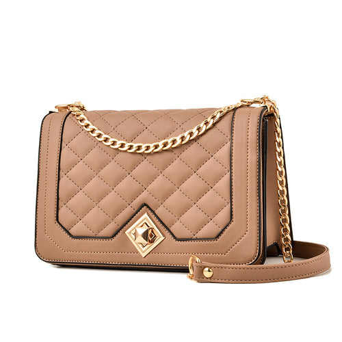 Diagonal Cross-Embroidered Handbags