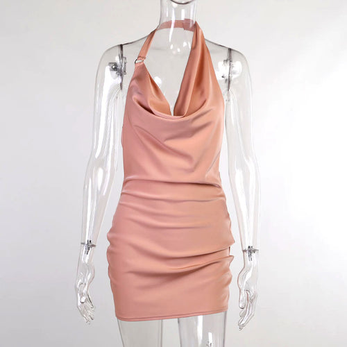 Satin Party dress Backless